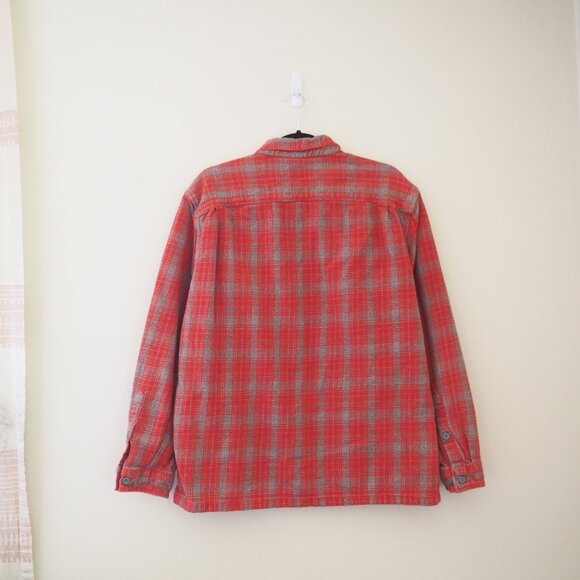 Patagonia Fjord Ramble Red Long Sleeve Button Up Shirt sz L - Picture 5 of 6
